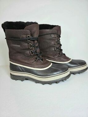 Sorel Caribou Reserve 09 Men's Size 11 Leather Winter Boots with Bag